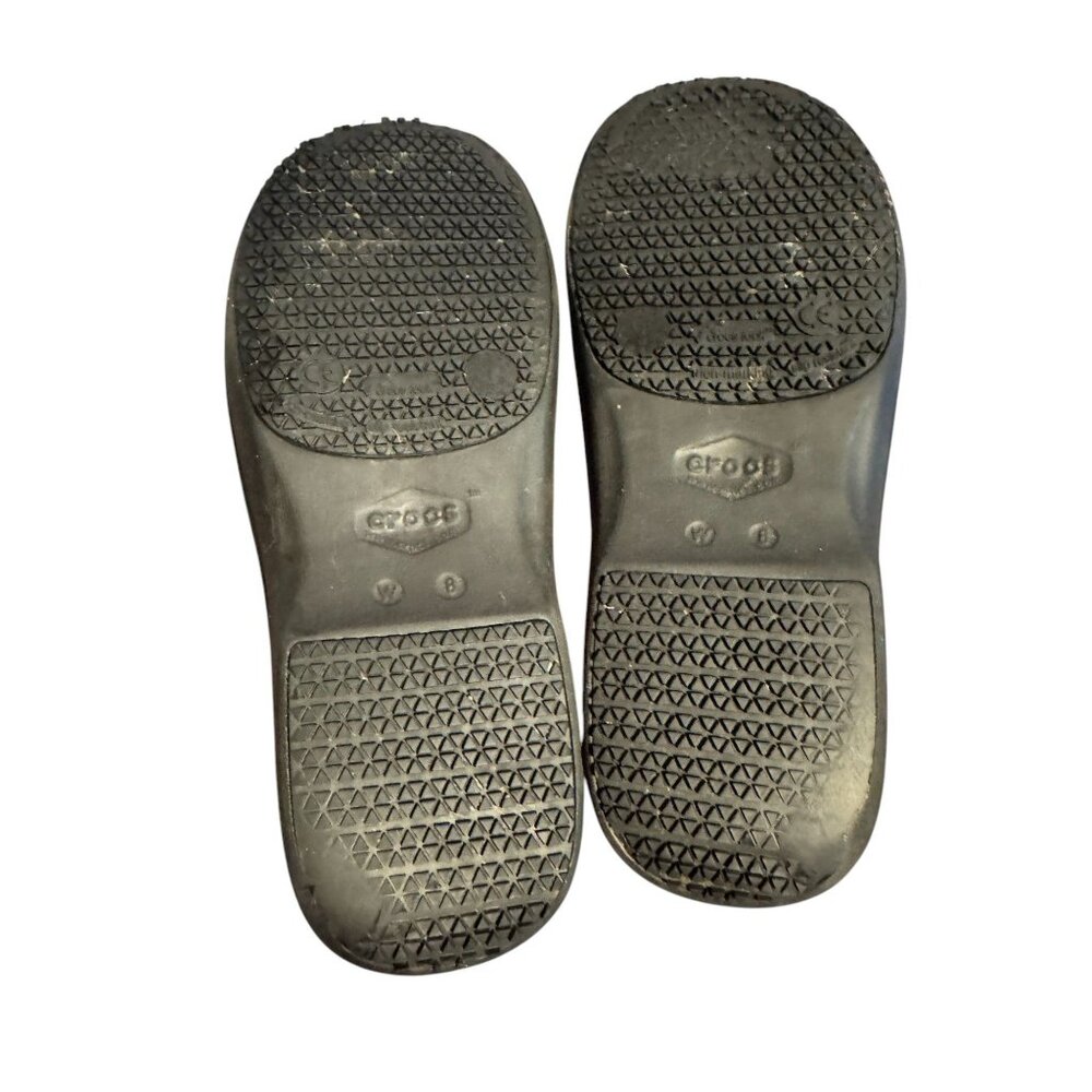 Crocs Womens W8 Black Tie-Dye Slip-On Clogs - Picture 6 of 10